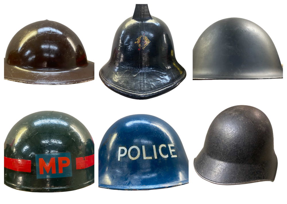 Excellent Collection of Military Helmets, Fireman's Helmets and Other ...