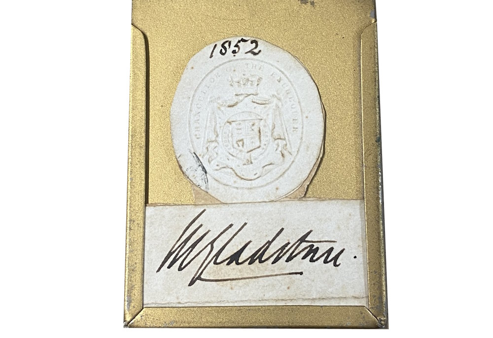 William Gladstone signature and seal